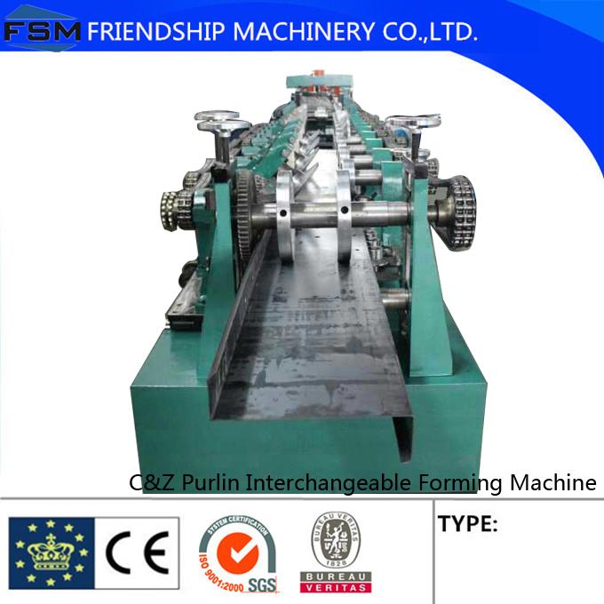 Alta velocità d'acciaio galvanizzata macchina della forma di rotolamento del Purlin di efficienza C Z 0