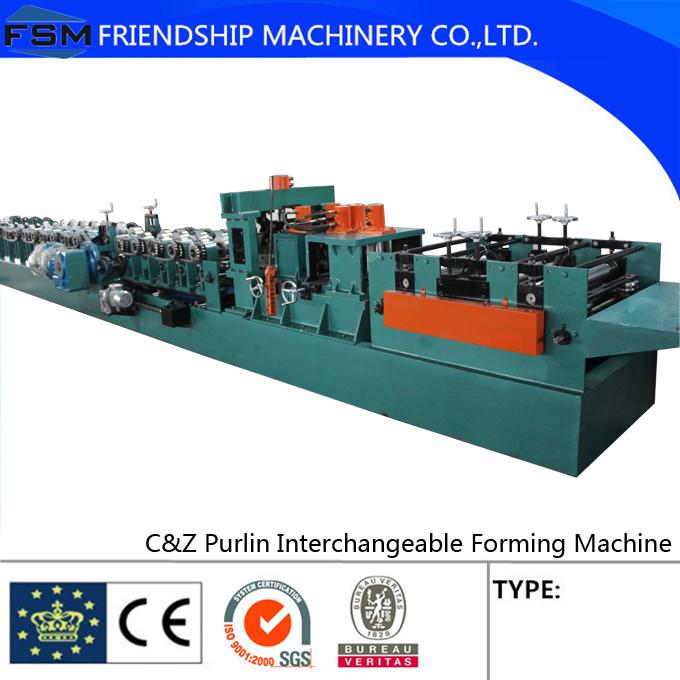 Alta velocità d'acciaio galvanizzata macchina della forma di rotolamento del Purlin di efficienza C Z 2